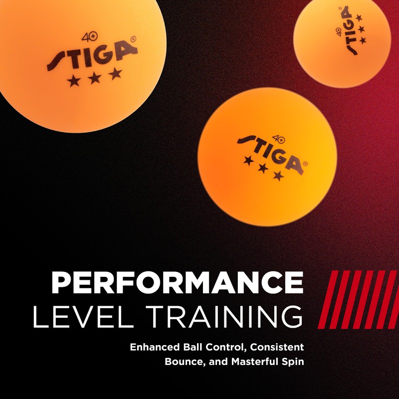 STIGA Tournament-Quality 3-Star Ping Pong Balls – Official Size and