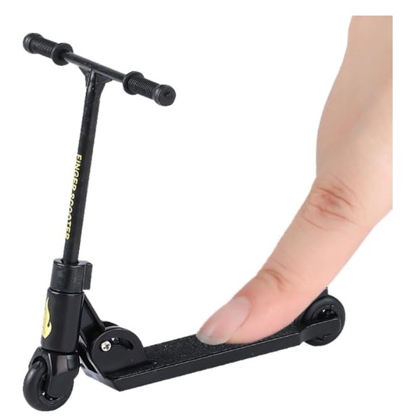 Black T-Head Professional Finger Scooter - 2-Wheeled Foldable Adult Stress