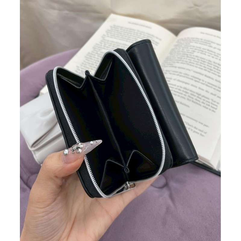 Wego Women's Big Ribbon Flap Wallet, white (off-white), Free size