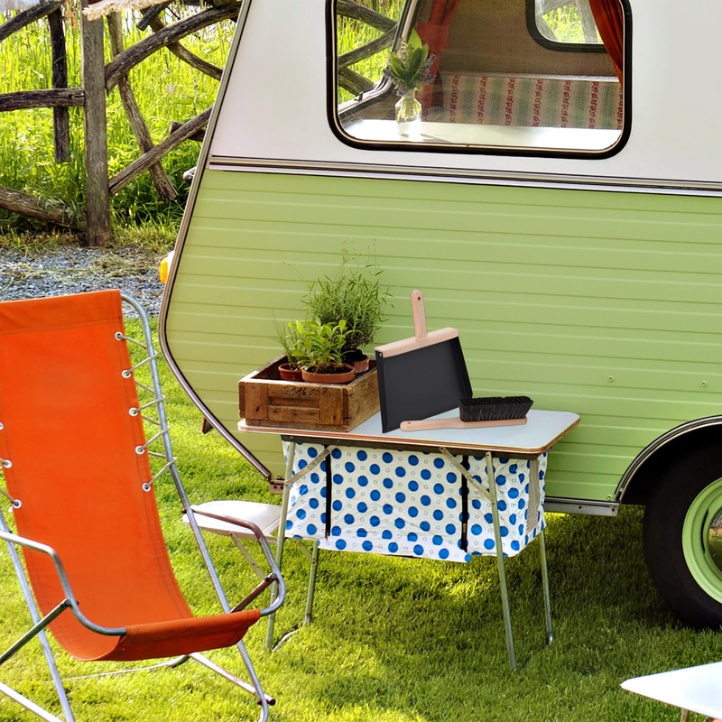 Relaxdays Set per Spazzare, Scopetta e Paletta Raccogli Briciole in