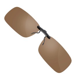 OTOTEC Frameless Clip-on Sunglasses, UV400 Polarized Sunglasses Lens Dark Brown for Driving Travelling Outdoor Sport