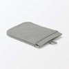 Mu-in Ryohin Wrinkle Nylon One-Handed Opening Flat Pouch - Gray