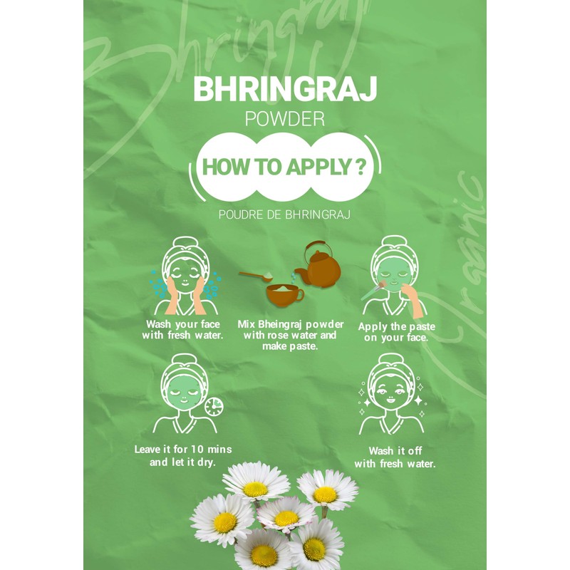 She Made Bhringraj Powder