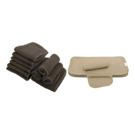 6 Absorbentes Bambú Charcoal + 6 Liners Tela - Alva Baby