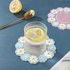 6Pcs Silicon Cup Coasters, Cherry Blossoms and Daisies Coasters, Non-Slip