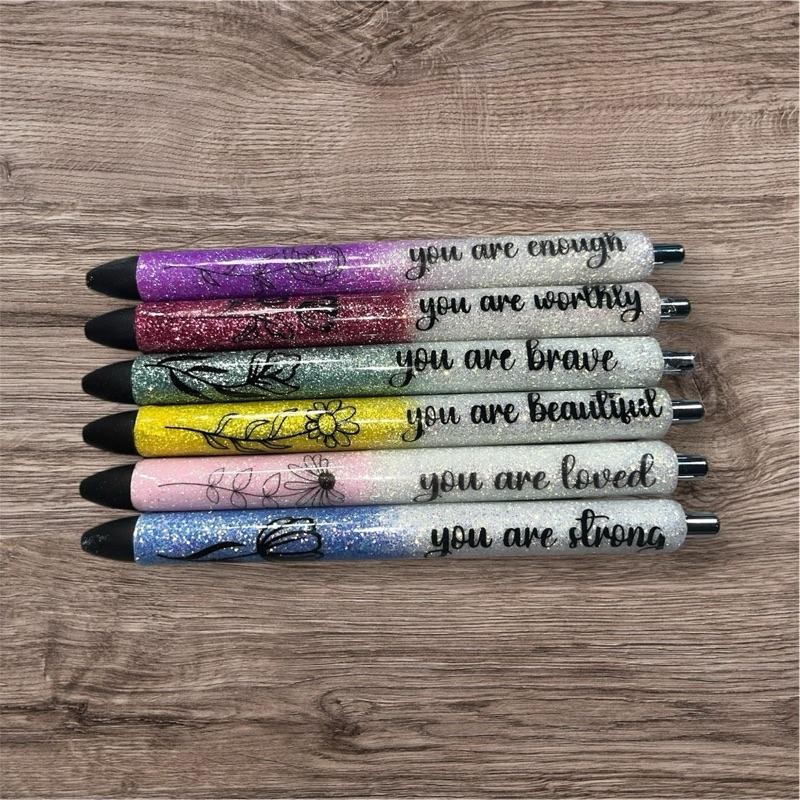Beautiful Inspirational Pen Set - Colorful Pens with "You Are