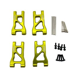 Aluminum Suspension Arms Set for Traxxas 1/18 LaTrax Teton Upgrades Desert Prerunner, Replace Parts 7630 (4-Pack) (Golden)