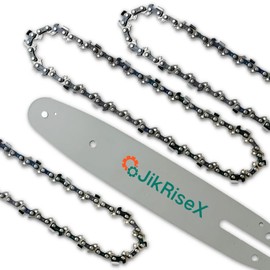 10 Inch Chainsaw Guide Bar and Chain Combo,Fits Ryobi,Sunjoe, Ego, Echo, Craftsman, Fits Milwaukee M18 Pole Saw,3/8” LP Pitch.043” Gauge, 40 Drive Links(3 Chains+ 1 Bar)