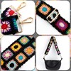 Framendino, Crochet Flower Purse Straps Replacement Crossbody for Handbags Black