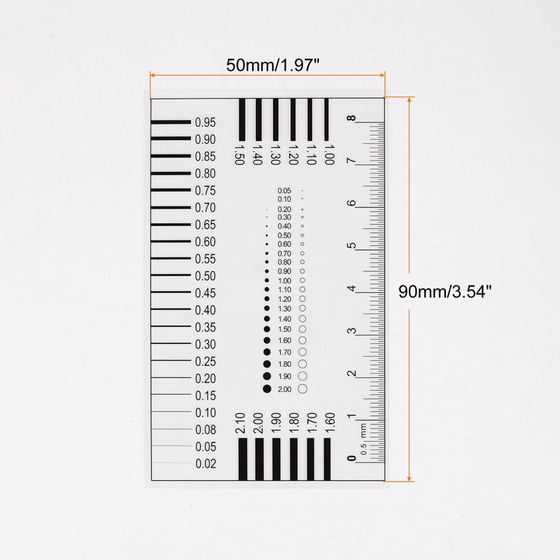 QUARKZMAN 5pcs High Precision SEC Size Estimation Chart 8 cm