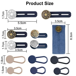 Reelau [17 Pack] Waistband Extenders Jeans Button Extender, Jeans Extender Set Collar Extenders for Mens Shirts, Elastic Metal Collar Extenders, Button Extender Jeans Waist Extenders for Men and Women