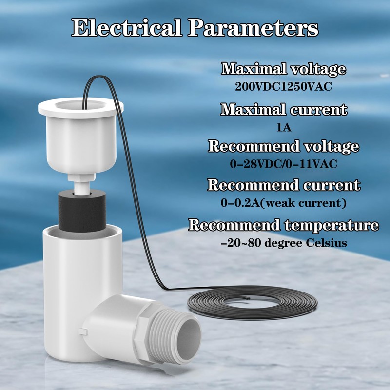 SS2 Float Switch L Shape Safe-T-Switch for HVAC Drain Pan
