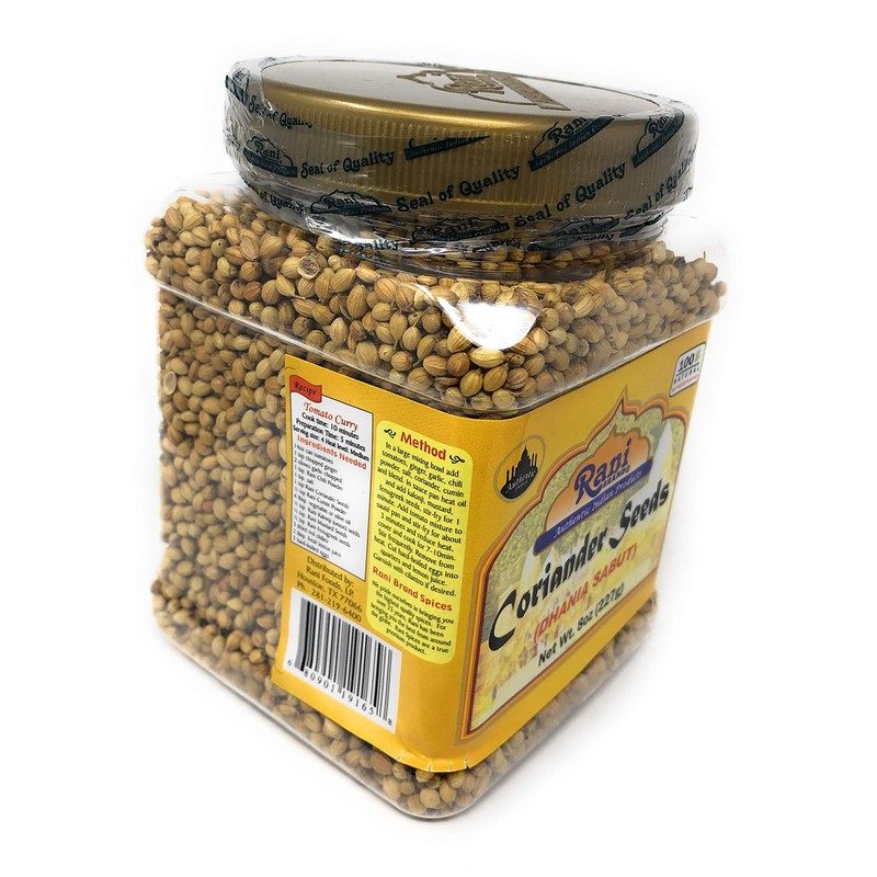 Rani Coriander (Dhania) Seeds Whole, Indian Spice 8oz (227g) PET