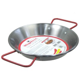 Magefesa® Carbon - paella pan 8 in - 20 cm and 1 Servings, made in Carbon Steel, with dimples for greater resistance and lightness, ideal for cooking outdoors, cook your own Valencian paella