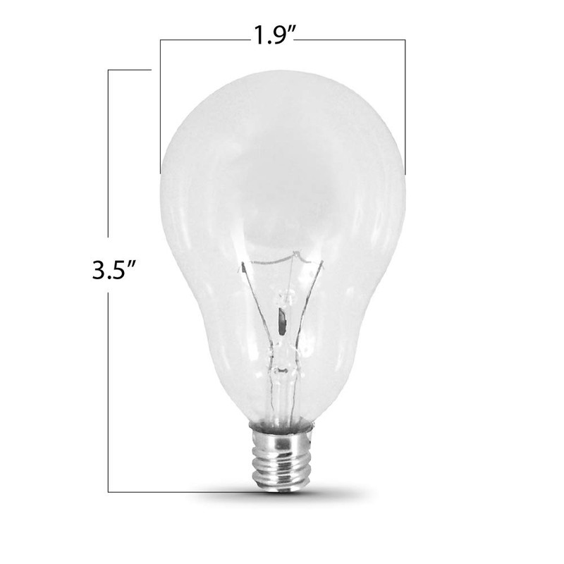 Feit Electric BP40A15C/CL/CF/6 Incandescent Light Bulb, 2700K, 12-Pack
