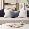 Decorative Linen Throw Pillow Covers 20x20 Set of 2 Solid