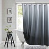 BESTRIPES Extra Wide Fabric Shower Curtain, Grey Ombre Waterproof Around