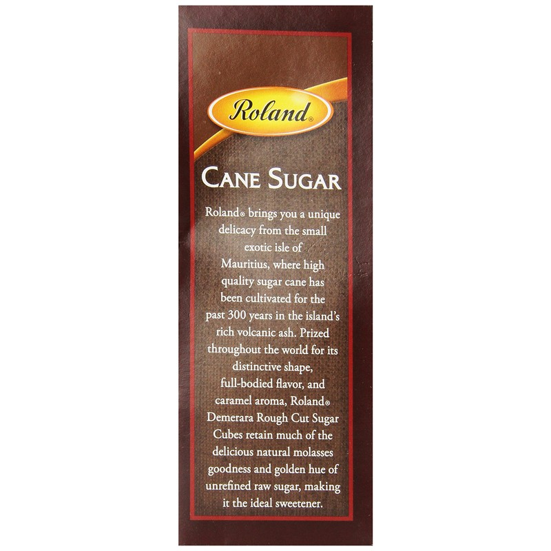 Roland Rough Cut Demerara Sugar Cubes, 17.6-Ounce Boxes (Pack of