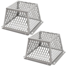 Dryer Vent Bird Guard,Dryer Vent Cover Guard for Most 5" to 6" Bathroom Exhaust Fan Ventilation Cover,8.5"Lx8.5"Wx6"H Stainless Steel Ventilation Bird Cage for Exhaust Fan Cover,2PCS