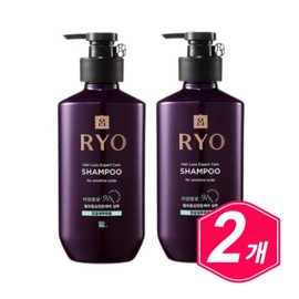ryo Ryeo Jayang Yunmo 9EX Hair Loss Relief Shampoo for Sensitive Scalp, Hair and Scalp Care for Middle-aged Men, Women, and Seniors, 2 Bottles, 400ml / 려 자양윤모 9EX 탈모완화 민감성 두피용 샴푸 중년 남자 여자 시니어 모발 두피 관리, 2개, 400ml
