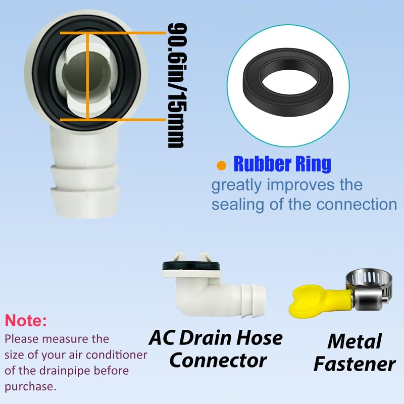 DVECUE Air Conditioner Drain Hose Kit 10 Feet AC Drain