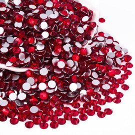 Blinginbox Glass Flatback Rhinestones Crystal Round Gems,Mid. siam,SS16/1440pcs,3.8-4.0mm