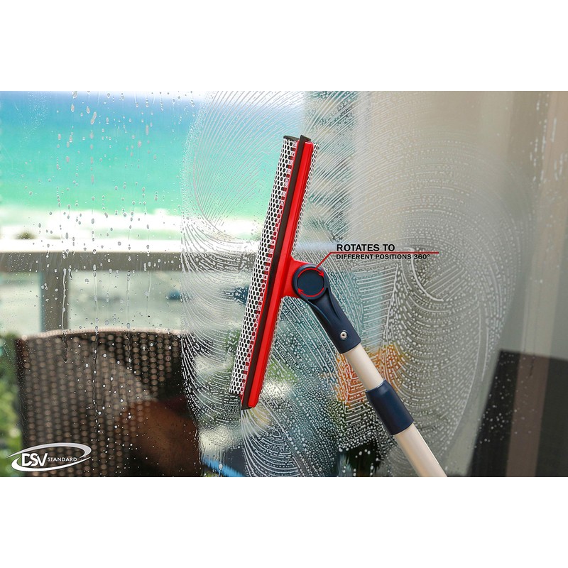 DSV Standard Professional Window Squeegee | 2-in-1 Window Cleaner Sponge