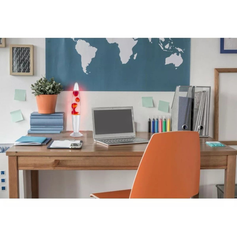 Lampara Lava Gris Varios Colores 41cm Decorar Casa Oficina