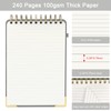 Mousbull A5 Top Spiral Notebook, Large Leather Hardcover Top Bound
