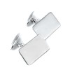 Sterling Silver Rectangular Chain Cufflinks