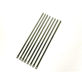 Unbranded QTY 16 12" UNIVERSAL STAINLESS STEEL LONG ZIP TIE CABLE FOR EXHAUST HEADER WRAP