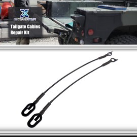 X AUTOHAUX Pair Rear Tailgate Cables Lift Gate Support Straps Pickup for Dodge for Ram 1500 2500 3500 1994-2002 55345124AB 55345125AB