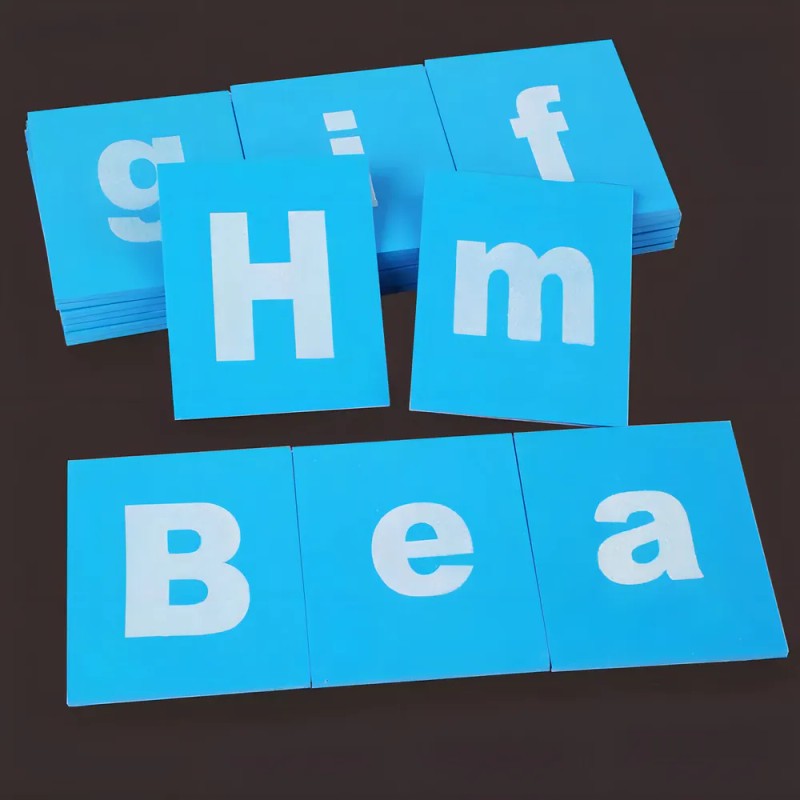 Letras De Papel De Lija Montessori, Material Didáctico