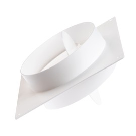 Wall Flange 125 mm with Backflow Flap PVC Connector Round Pipe Ventilation Pipe