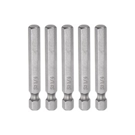HARFINGTON 5pcs 1/4" Hex Screwdriver Bit SAE 1/4" Hex Shank 2" Length Magnetic S2 Steel Power Drill Bits