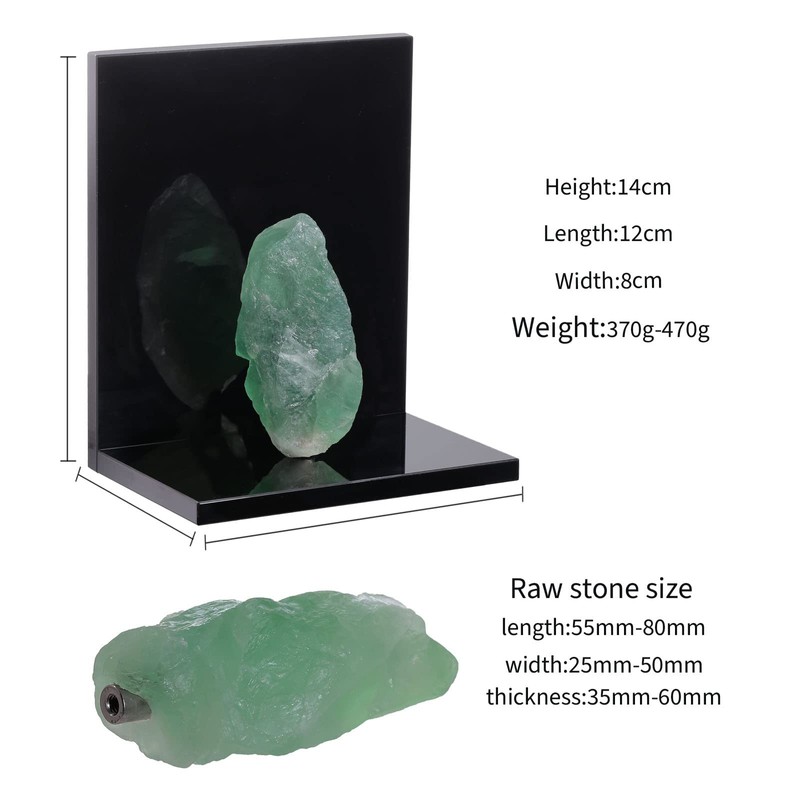 rockcloud Set of 2 Raw Crystal Stone Bookends L Shaped