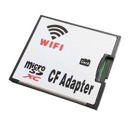 QUMOX Memory Card Adapter for Micro SD Card TF to WiFi CF CompactFlash Type 1 (3.5mm) for DSLR Camera