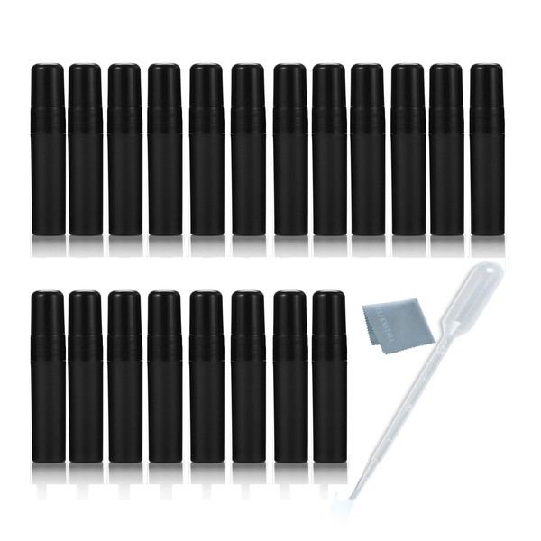 Elfenstall- Cool Black 25pcs 5ml 1/6OZ Atomizer Empty Matte Plastic