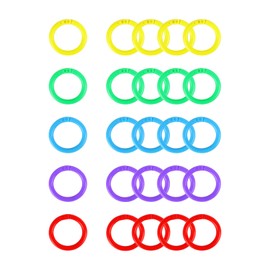 25pcs Plastic Loose-Leaf Ring,Plastic Binder Ring,Loose Leaf Ring Book Rings,Multicolour Loose Leaf Hoop Ring Clips for Study Card Notebook Photo Album Scrapbook Loose Leaf Booklet(5 Colors,28mm)