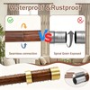 Wood Curtain Rods for Windows,1 Inch Boho Adjustable Window Curtain