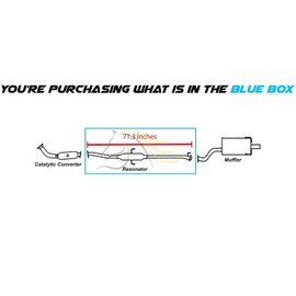 Northeastern Exhaust - Stainless Steel Resonator Pipe Compatible With: 2005-2006 Honda CRV 2.4L Japan Models - Includes Gaskets, Clamp, and Spring Bolt kit