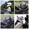 TTMiku Pearl White Motorcycle Dual Visor Flip Up Modualr Full