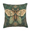 Moth Art Nouveau Throw Pillow