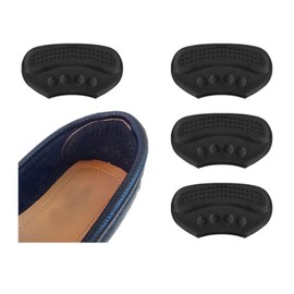 VivoFoot 4 PCs Anti-Slip Heel Grips, Heel Liners & Fillers for Loose Shoes, Heel Cushion Inserts, Heel Pads to Prevent Slipping Out, Rubbing and Blisters for Men & Women (Black, 4mm)