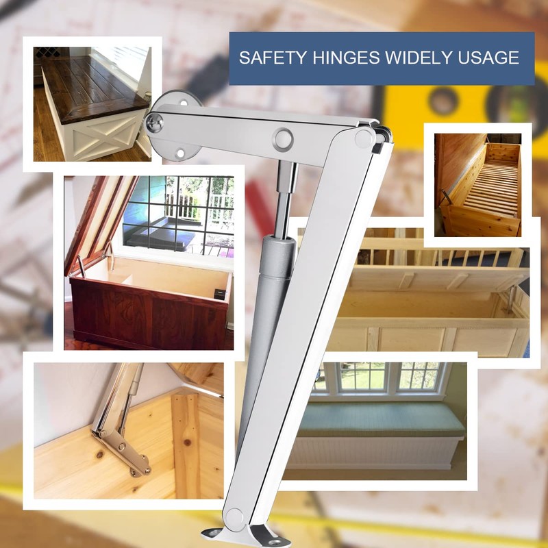 200N-60lbs Chest Heavy Duty Soft Close Lid Support Hinges Large