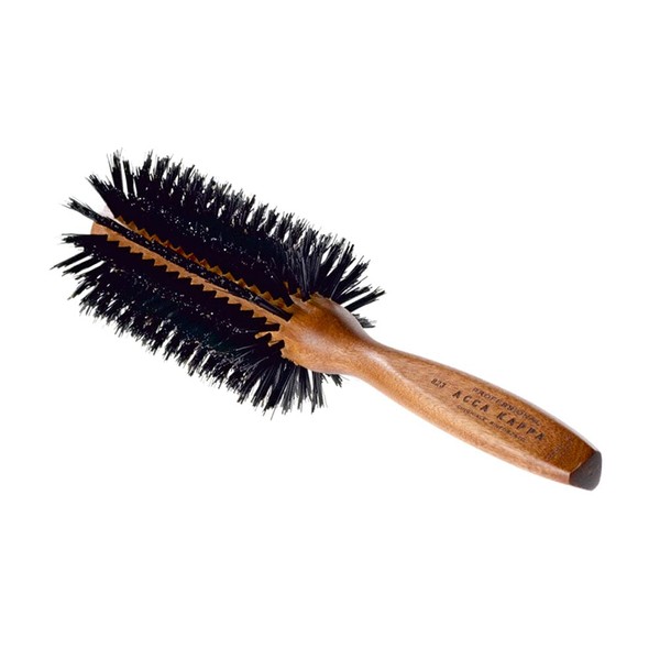 Acca Kappa 823 Round Wooden Brush for Even Hair Image