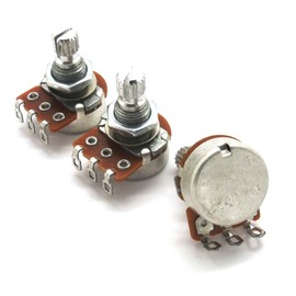 Guitar Potentiometer Set – 1x B500K Volume & 2x A500K Tone Pots | 16mm Mini Potentiometers with 18mm Shaft | Electric Guitar Replacement Parts