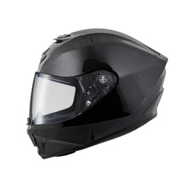 ScorpionEXO R420 Full Face Motorcycle Helmet with Bluetooth Ready Speaker Pockets DOT SNELL Solid (Black - XL)