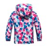 M2C Girls Outdoor Patterned Fleece Lined Light Windproof Jacket with