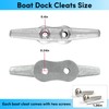 BALAVA Dock Cleat 4 inch Galvanized Iron Rope Cleat Boat